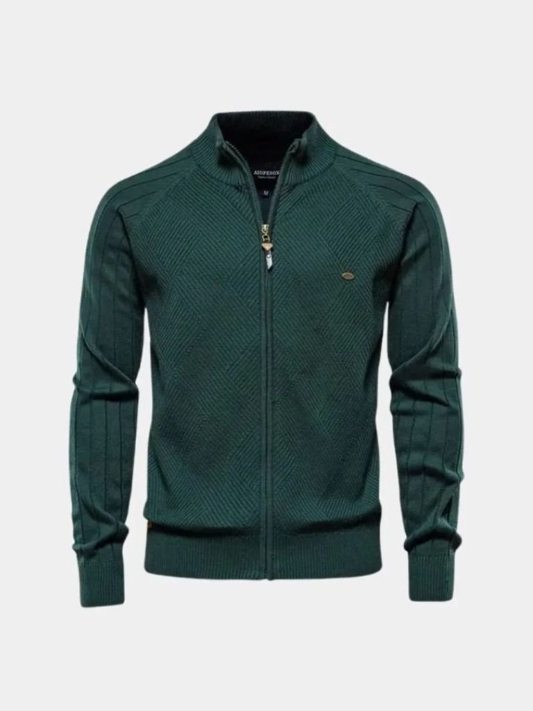 Knit Cardigan Sweater | Tailored Fit Zipper