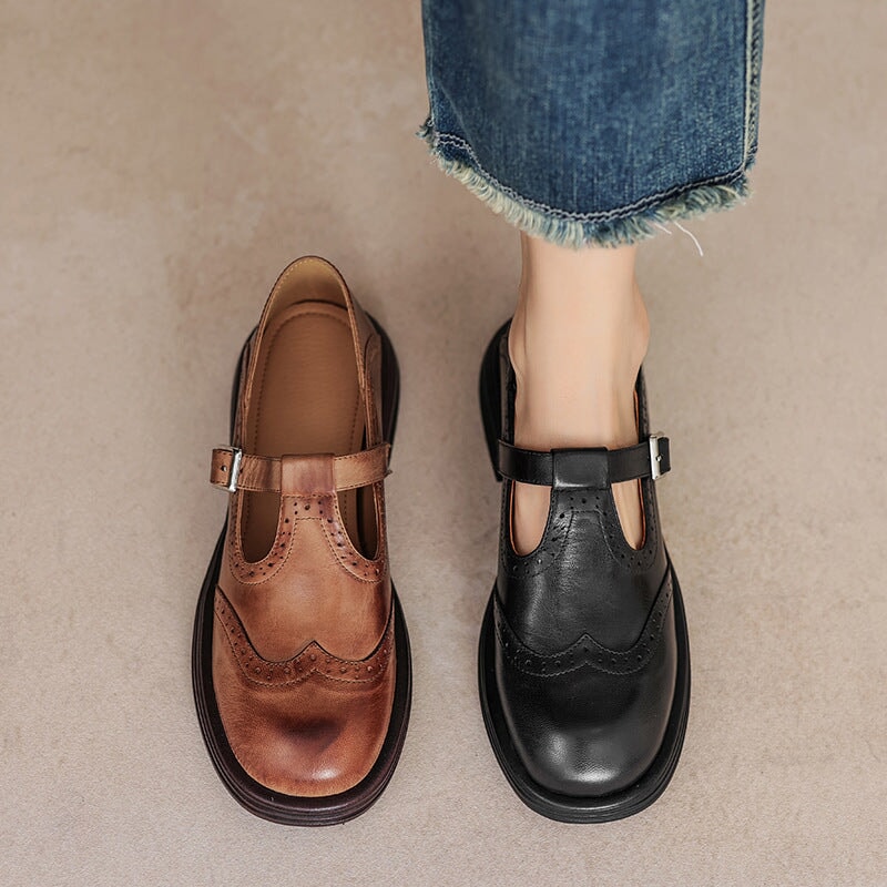 Leather Mary Janes – Elegant Comfort
