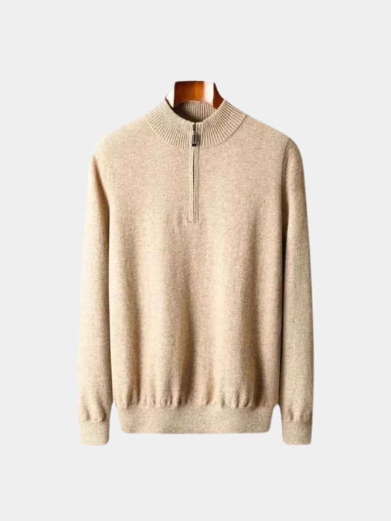 Merino Half Zip Sweater – Lightweight Wool Knitwear by Viretti Milano
