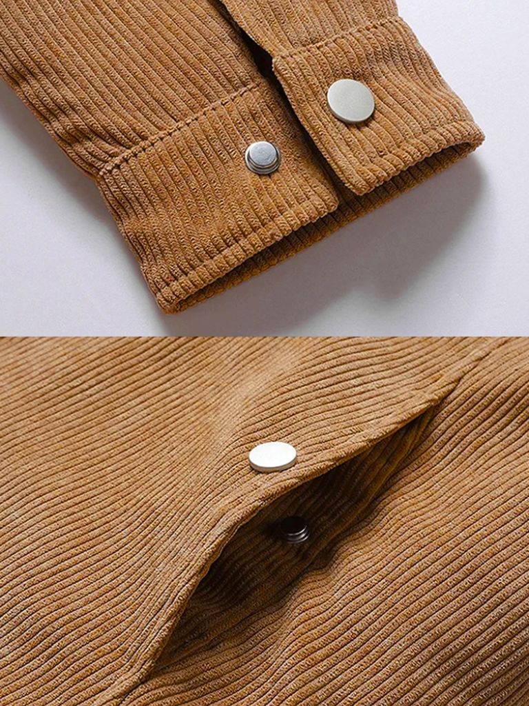 Corduroy Sherpa Jacket | Sleek Minimalist Winter Fashion