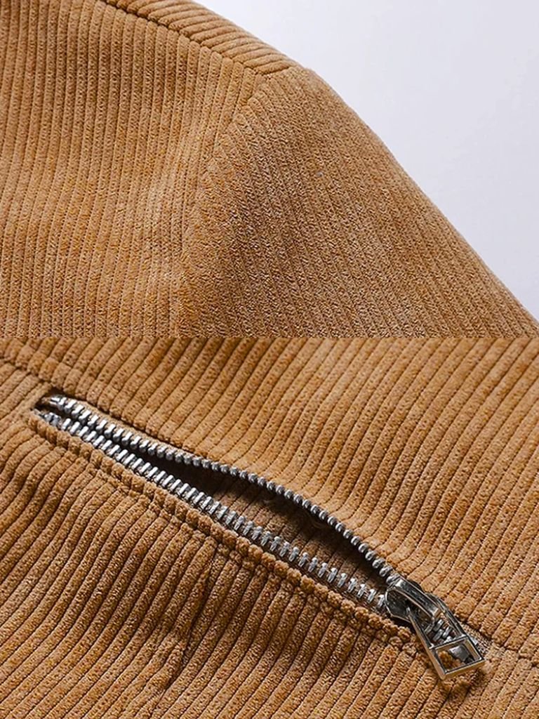 Corduroy Sherpa Jacket | Sleek Minimalist Winter Fashion