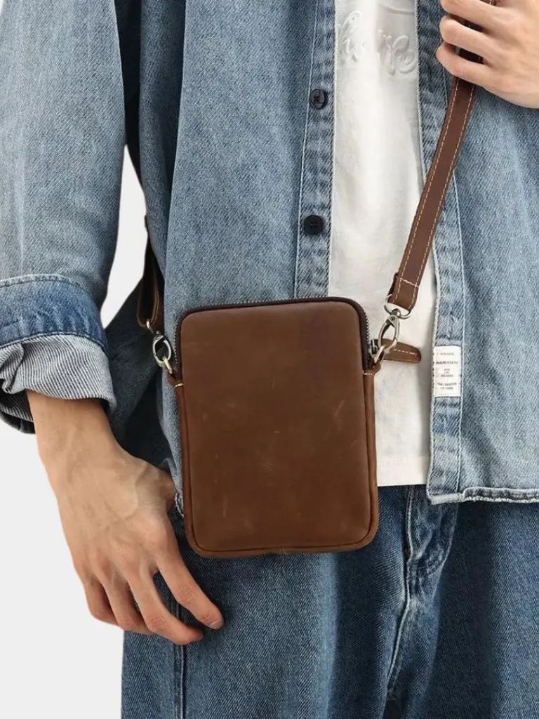 Leather Crossbody Bag | Compact Minimalist
