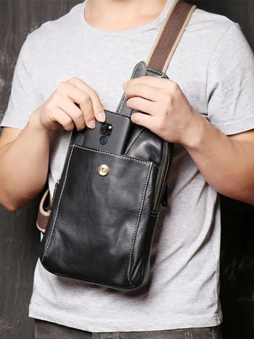 Leather Shoulder Bag - Minimalist Premium Design