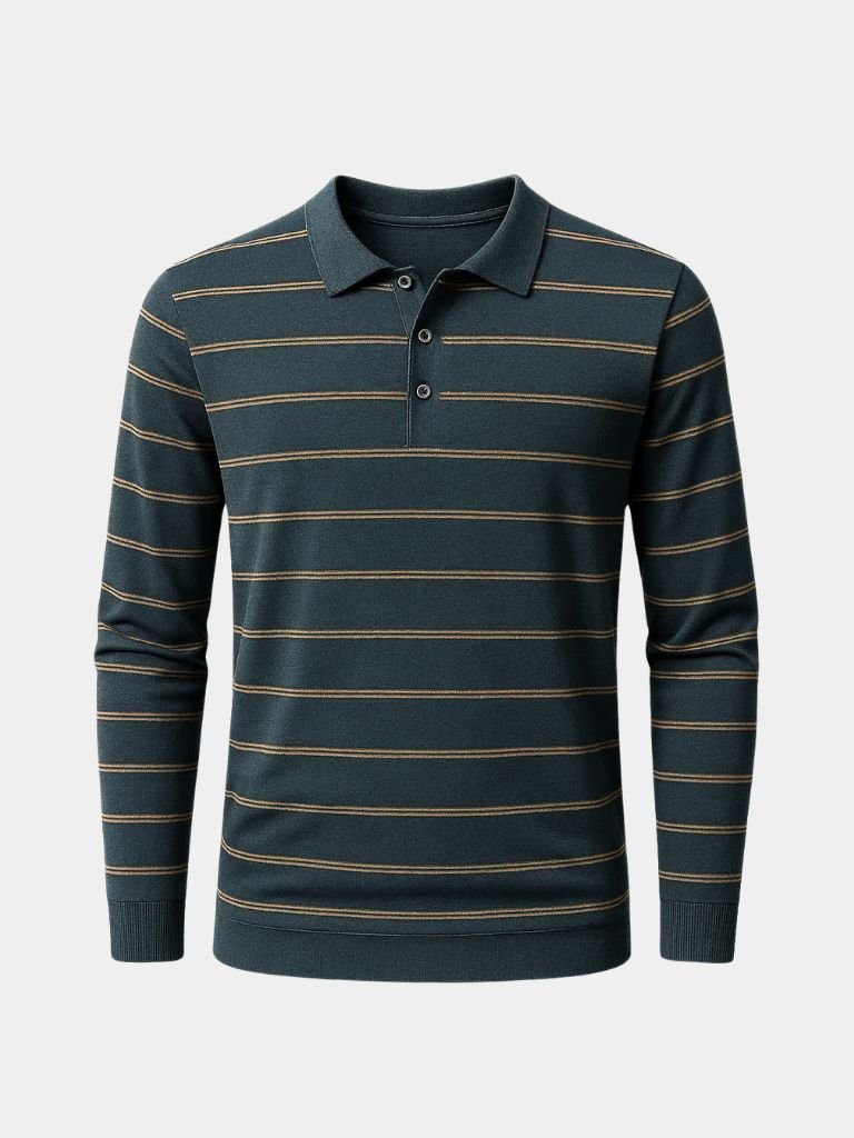 Navy Striped Polo Classic Style