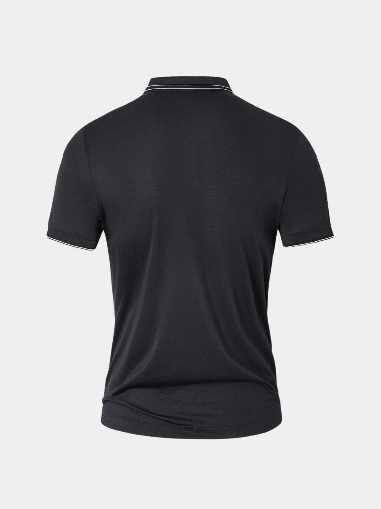Obsidian Trim Polo - Refined Men's Fashion