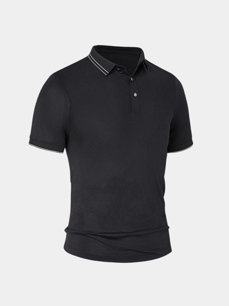 Obsidian Trim Polo - Refined Men's Fashion