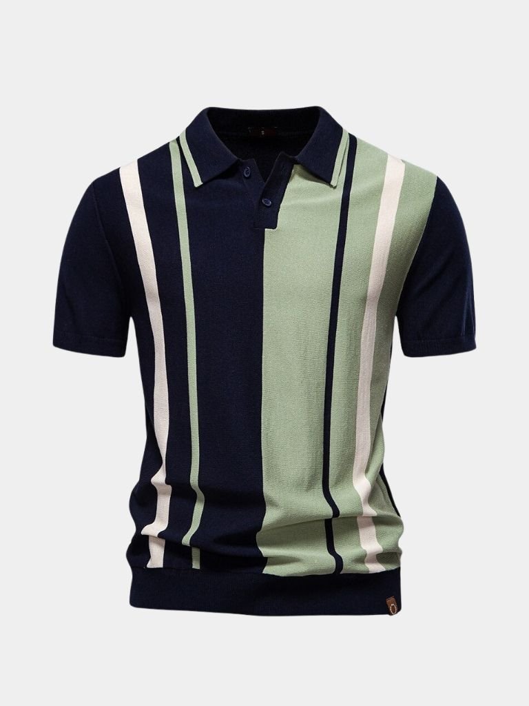 Retro Stripe Polo Classic Shirt