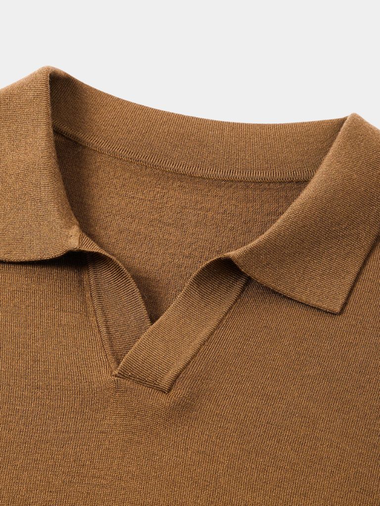 Long Sleeve Polo Shirt | V Neck Classic