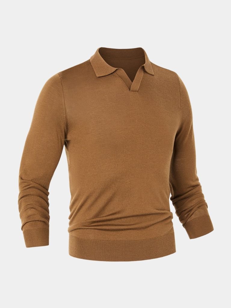 Long Sleeve Polo Shirt | V Neck Classic