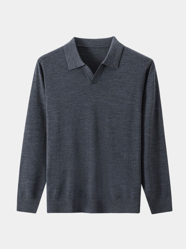 Long Sleeve Polo Shirt | V Neck Classic