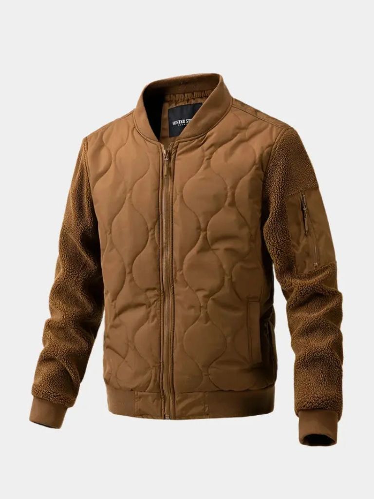 Padded Bomber Jacket | Insulated Sherpa Design