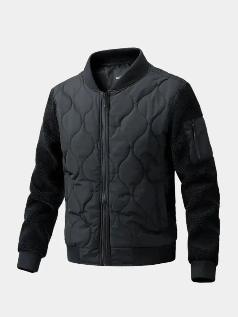 Padded Bomber Jacket | Insulated Sherpa Design