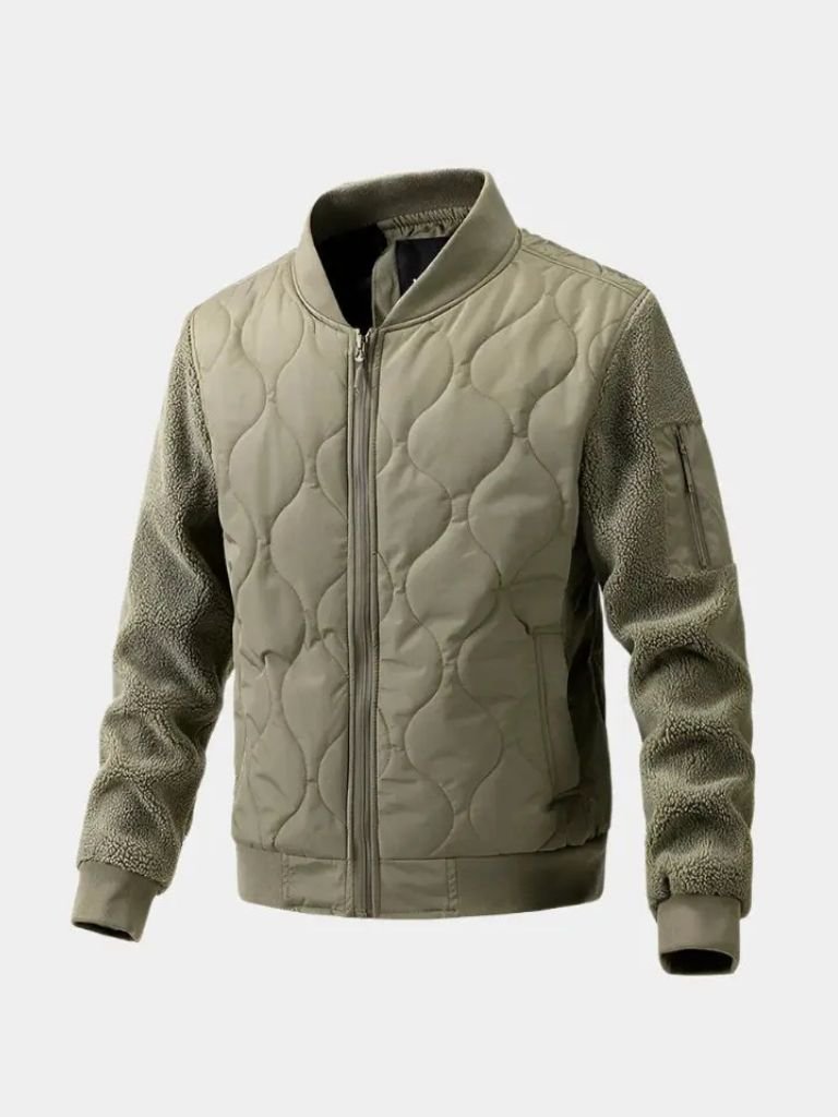Padded Bomber Jacket | Insulated Sherpa Design