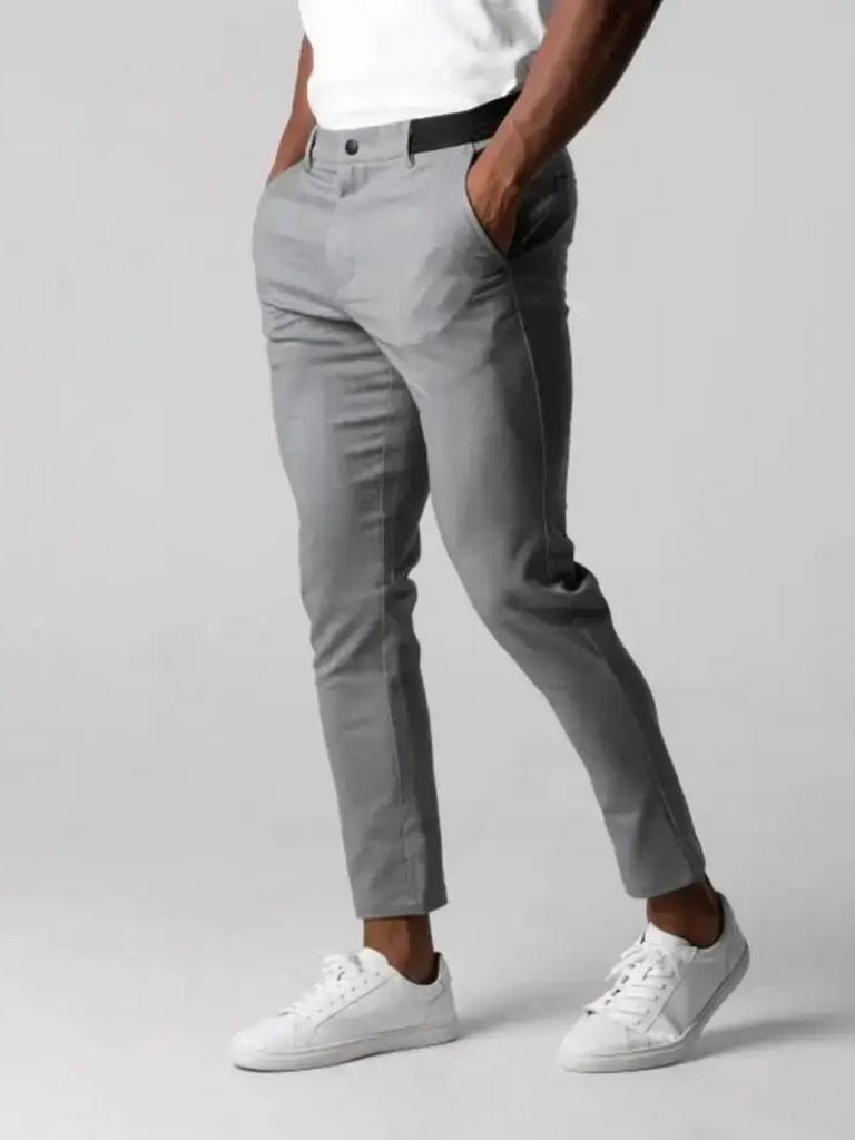 Stretchy Slim Fit Pants | Modern Trousers