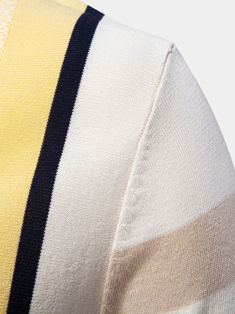 Striped Polo Shirt – Elegant Embroidery