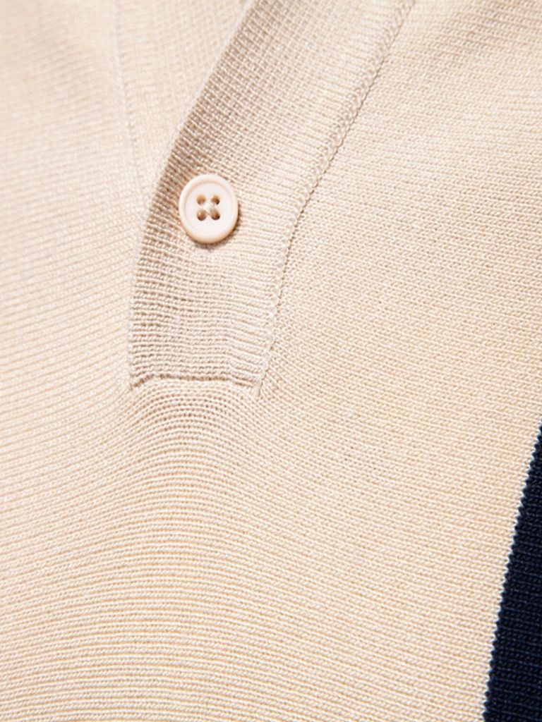 Striped Polo Shirt – Elegant Embroidery