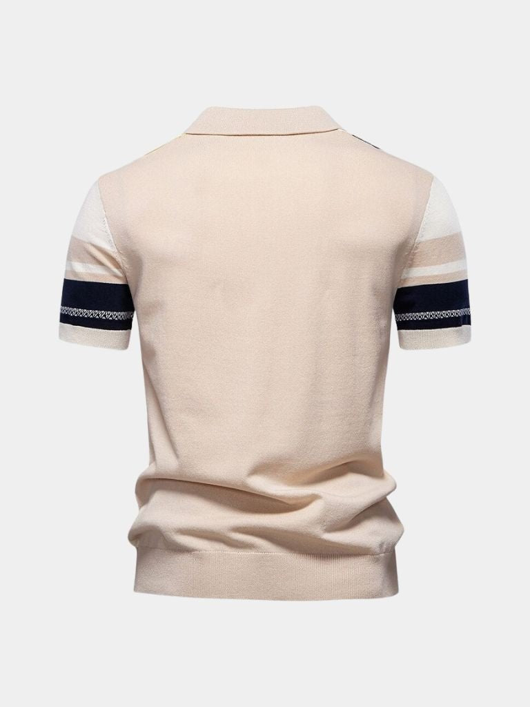 Striped Polo Shirt – Elegant Embroidery