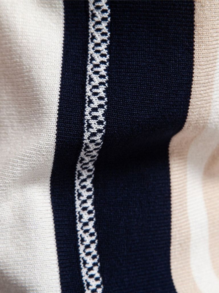 Striped Polo Shirt – Elegant Embroidery