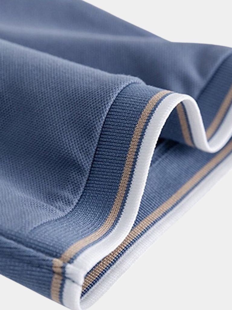 Black V-Neck Polo Classic Elegance