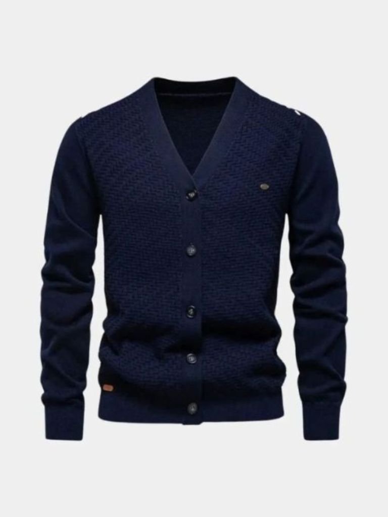 V-Neck Knit Cardigan – Luxury Knitwear by Viretti Milano