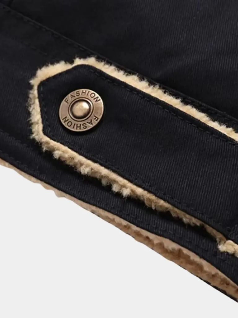 Retro Fleece Bomber Jacket - Classic Style