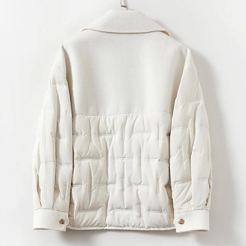 Women Down Jacket – Wool Lapel